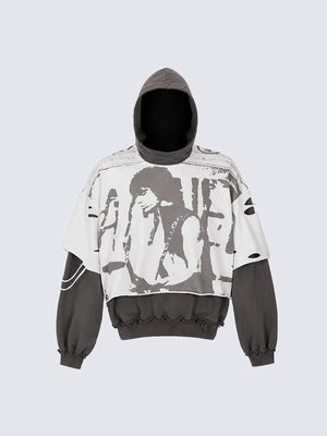 Layered hoodie – front flat, alt | XoKool