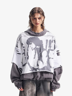 Layered hoodie – on model, front | XoKool