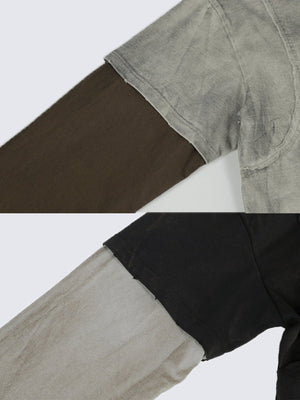 Varsity layered long sleeve – layered sleeve close-ups | XoKool