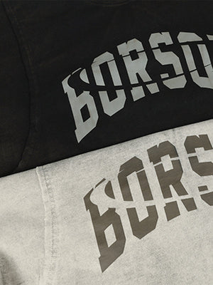 Layered Varsity Letter Long Sleeve Tee – print close-up both colours | XoKool