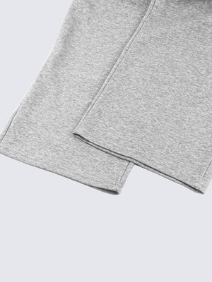 Layered sweatpants – Grey, hem close-up | XoKool