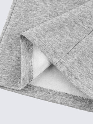Layered sweatpants – Grey, hem inside close-up | XoKool