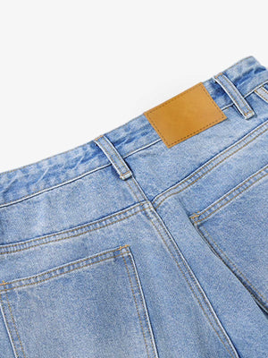 Side stripe jeans – back patch + pocket close-up | XoKool