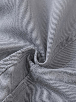 Light Grey Barrel Jeans – fabric twist close-up | XoKool