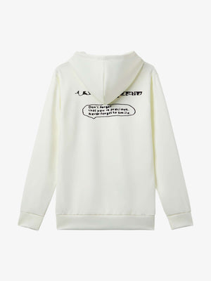 Cartoon Hoodie – Creme, Rückansicht | XoKool