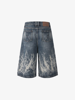 Flame wash jorts – flat back | XoKool