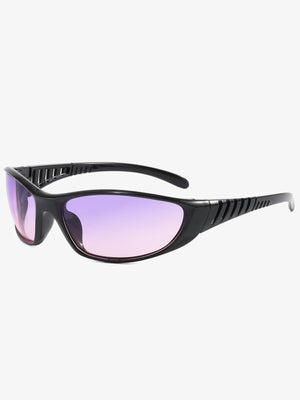 Wrap Sport-Sonnenbrille – Schwarz / lila Gläser | XoKool