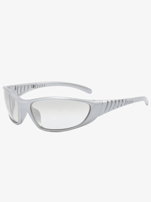 Wrap Sport-Sonnenbrille – Silber / klare Gläser | XoKool