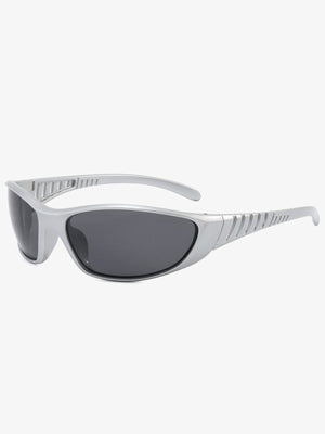 Wrap Sport-Sonnenbrille – Silber / dunkle Gläser | XoKool