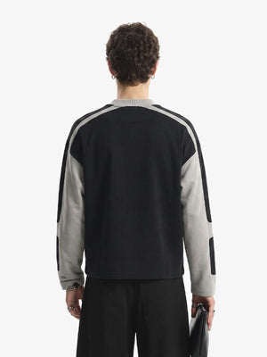 Moto long sleeve shirt – On model, black, back | XoKool