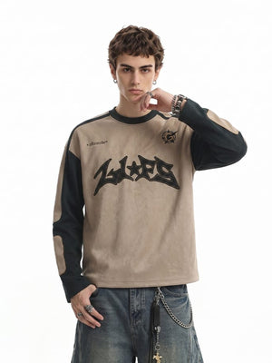 Moto long sleeve shirt – On model, tan, front | XoKool