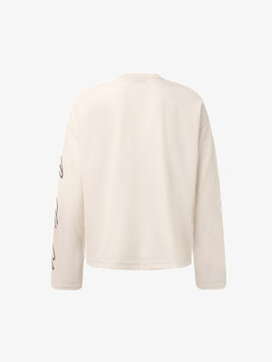 New York Stamp Waffel-Longsleeve – Creme, Rückansicht | XoKool