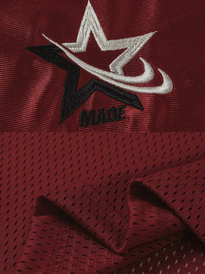 Number 68 jersey – Red, embroidered star close-up | XoKool