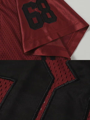 Number 68 jersey – Red, number and hem close-up | XoKool