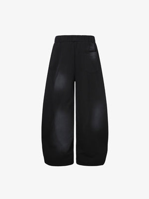 Oversized Jogginghose – Schwarz, Rückseite flach | XoKool