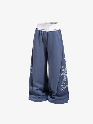 Pantalones deportivos oversize – Azul pizarra, lateral plano | XoKool