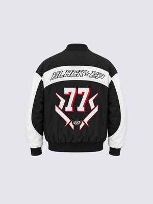 Racing bomber jacket – Black, back | XoKool