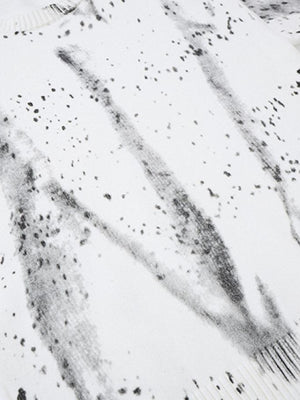Splatter sweater – White, pattern close-up | XoKool