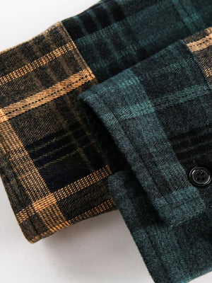 Patchwork-Flanellhemd – Nahaufnahme des Bündchens | XoKool
