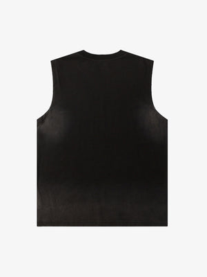 Tanktop mit Metall-Buchstaben – Schwarz, Rückansicht | XoKool