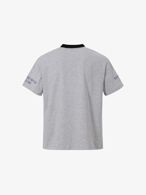 Ringer tee – Grey, back view | XoKool