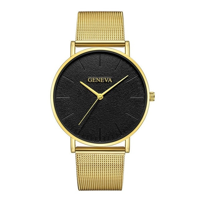 FUERTE Men's Ultra Thin Stainless Steel Watch