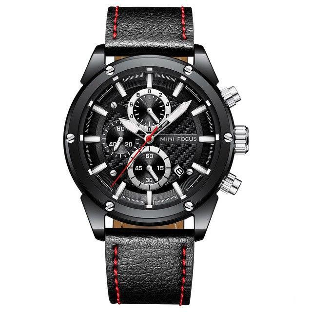 Luxury Leather Sports Watch