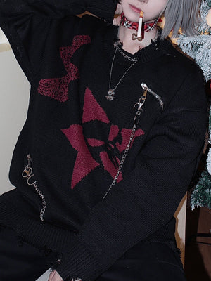 Punk Star Pullover – am Model, Vorderseite | XoKool