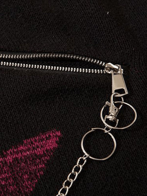 Punk Star Pullover – Zipper und Ring im Detail | XoKool