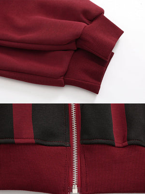 Racing stripe zip hoodie – cuff and zip hem detail | XoKool