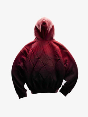Red and Black Ombre Oversized Hoodie – back view | XoKool