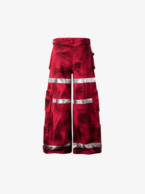 Cargo Pants – Red, back flat | XoKool