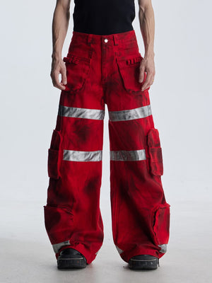 Cargohose – Rot, am Model, Vorderansicht | XoKool