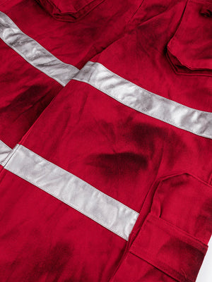 Cargo Pants – Red, reflective tape close-up | XoKool