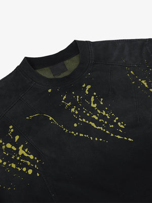 Longsleeve mit Farbspritzern – Nahaufnahme des Kragens | XoKool