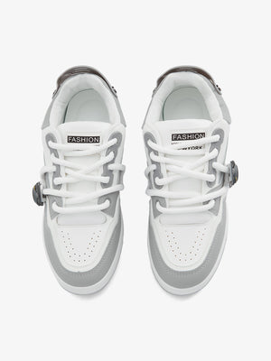 Zapatillas skate con cordones de cuerda – Gris Claro, vista superior | XoKool