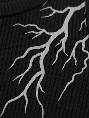 Bolt graphic tank top – detail view | XoKool