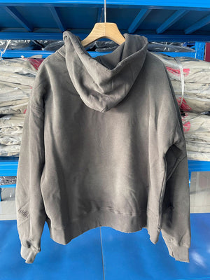 Ripped hoodie – factory photo, back on hanger | XoKool