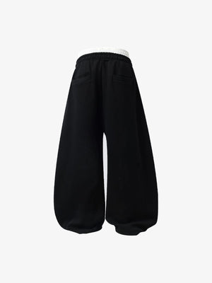 Side stripe sweatpants – Black, back flat | XoKool