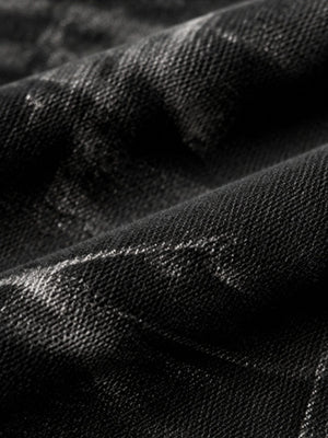 Black cargo jeans – Fabric close-up | XoKool
