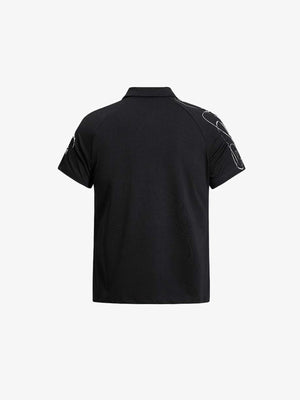 Graphic polo shirt – Black, flat back | XoKool
