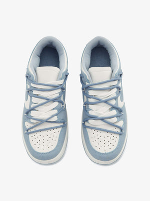 Light Blue Heart Sneakers with Double Laces – pair, top view | XoKool