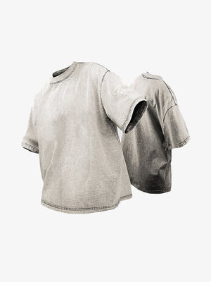 Snow wash boxy tee – Cream | XoKool