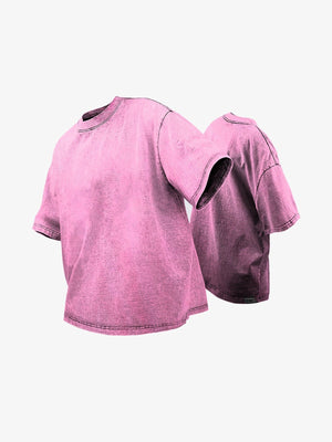 Snow wash boxy tee – Pink | XoKool