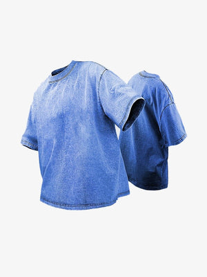 Snow wash boxy tee – Royal Blue | XoKool