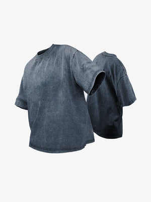 Snow wash boxy tee – Slate Blue | XoKool