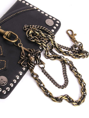 Spider wallet chain – on studded leather wallet | XoKool