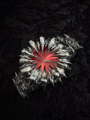 Spiked gothic watch – Red dial on dark texture | XoKool