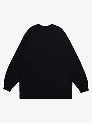 Sweatshirt mit verzerrtem Gesicht als Graphic – Schwarz, Rückansicht | XoKool