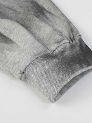 Spray Paint Sweatshirt – Heather Grau, Bündchen, Nahaufnahme | XoKool